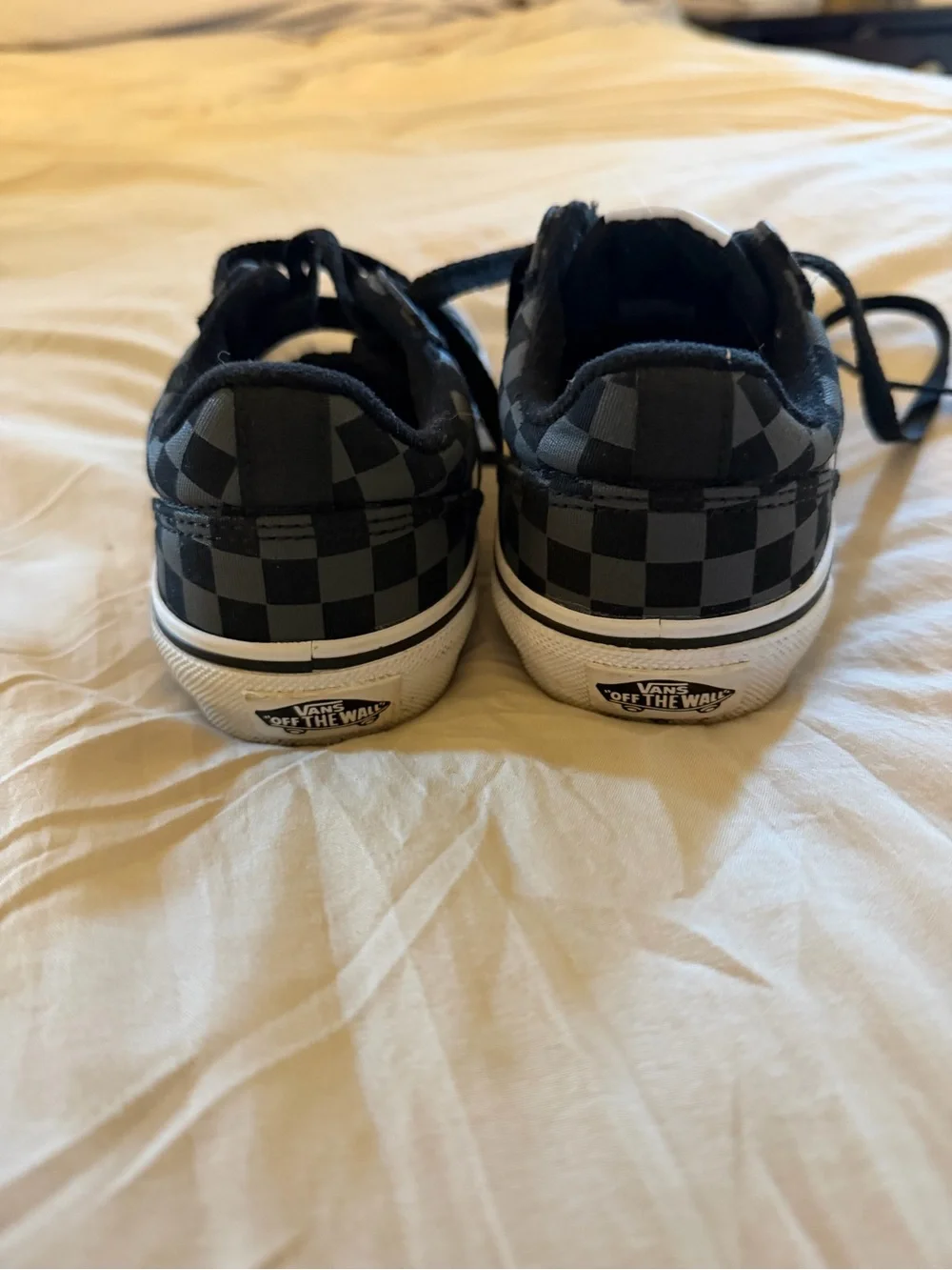 Kids Vans Black & Gray Checkerboard Low-Top Sneakers, Size 2